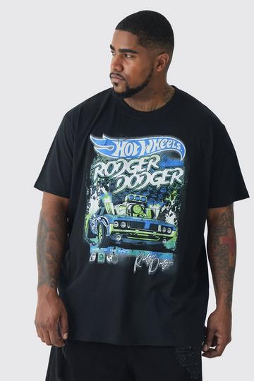 Plus Gelicenseerd Hot Wheels T-Shirt Met Print black