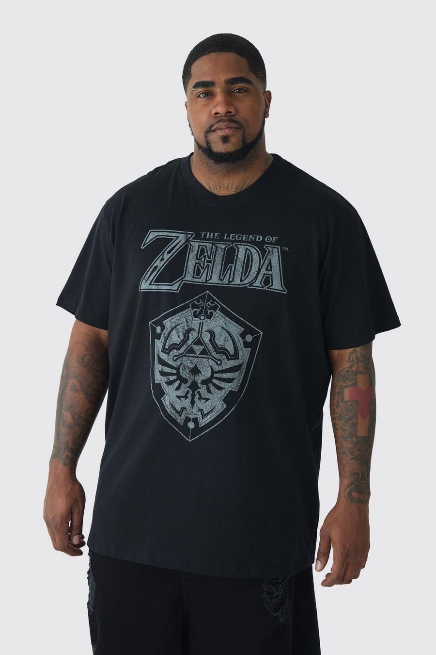 Black Plus Zelda License Print T-shirt
