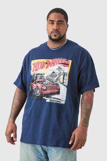 Navy Plus Hot Wheels License Print T-shirt