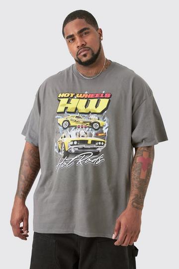 Plus Gelicenseerd Hot Wheels T-Shirt Met Print charcoal