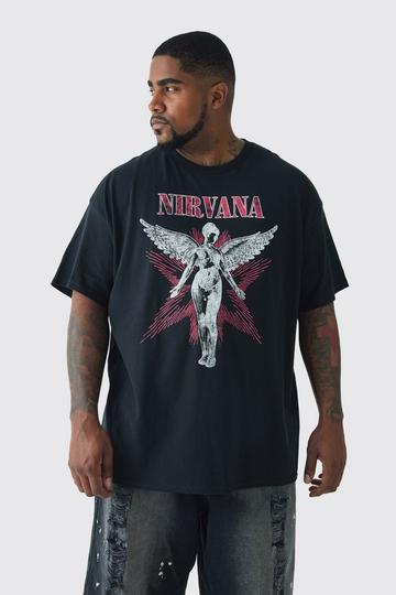 Plus Nirvana Angel License Graphic T-Shirt black