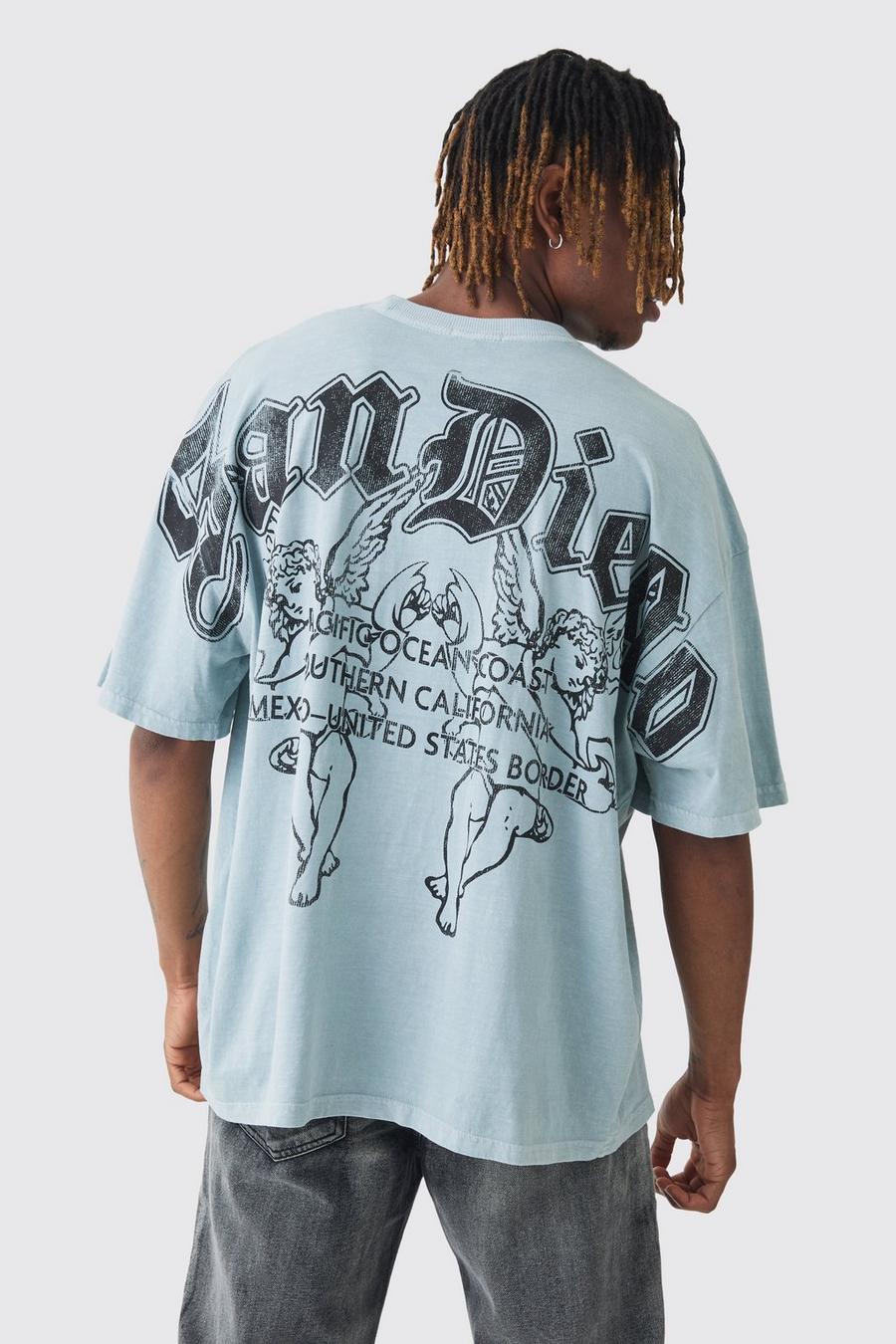 Tall San Diego Renaissance Back Print T-shirt In Blue image number 1