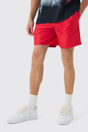 Short cargo à taille élastiquée red