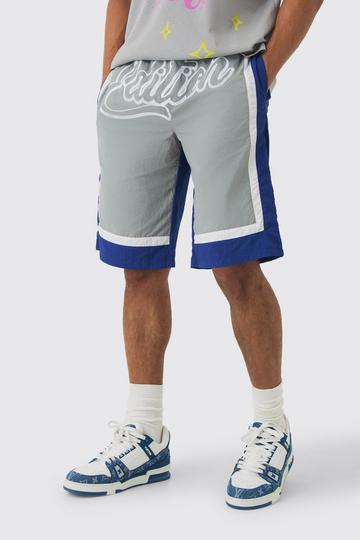 Limited Soft-Shell Shorts Met Elastische Taille En Panelen blue