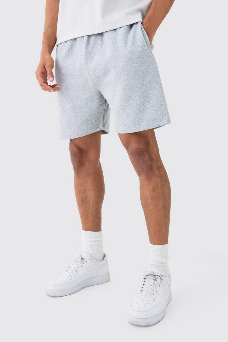 Grey marl Oversized Jersey Shorts image number 1