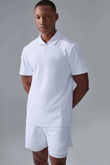 White Man Sport Performance Regular Fit Polo