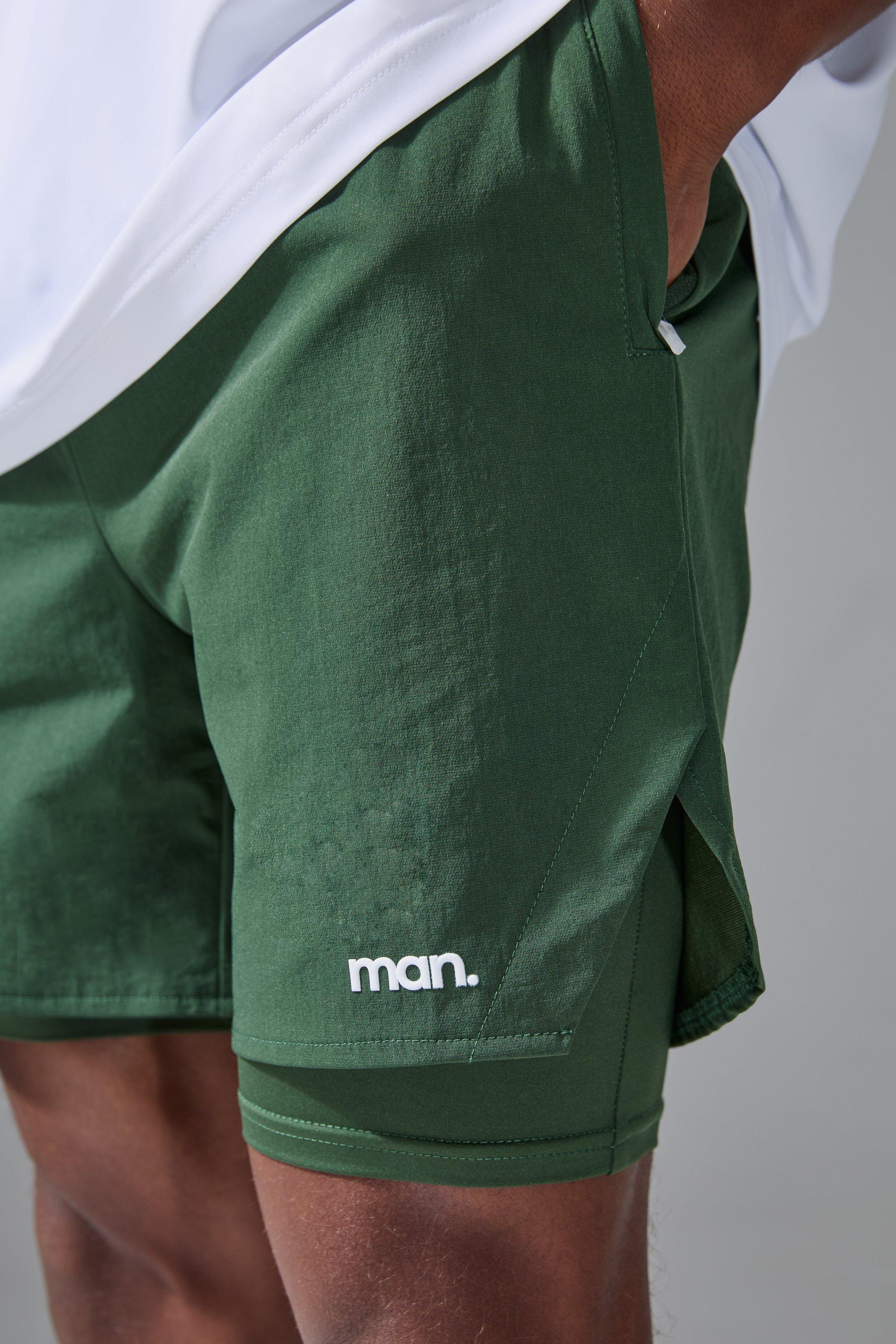 Man Sport Side Split 5inch 2 in 1 Short boohoo NZ