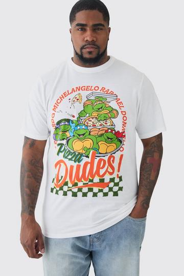 Tall Wit Ninja Turtle T-Shirt Met Print white