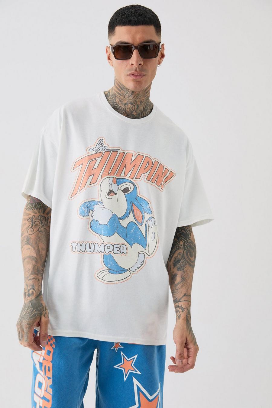 Tall Thumper License Printed T-shirt In White image number 1