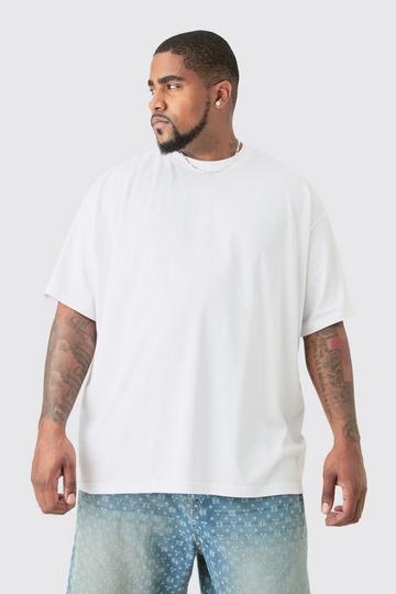 Plus Oversized Crew Neck T-shirt white