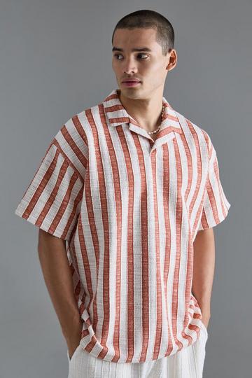 Oversized Revere Textured Stripe Polo multi