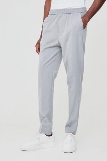 Getailleerde Slim Fit Joggingbroek Met Elastische Taille grey