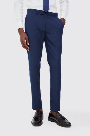 Fixed Waist Skinny Tailored Trousers navy