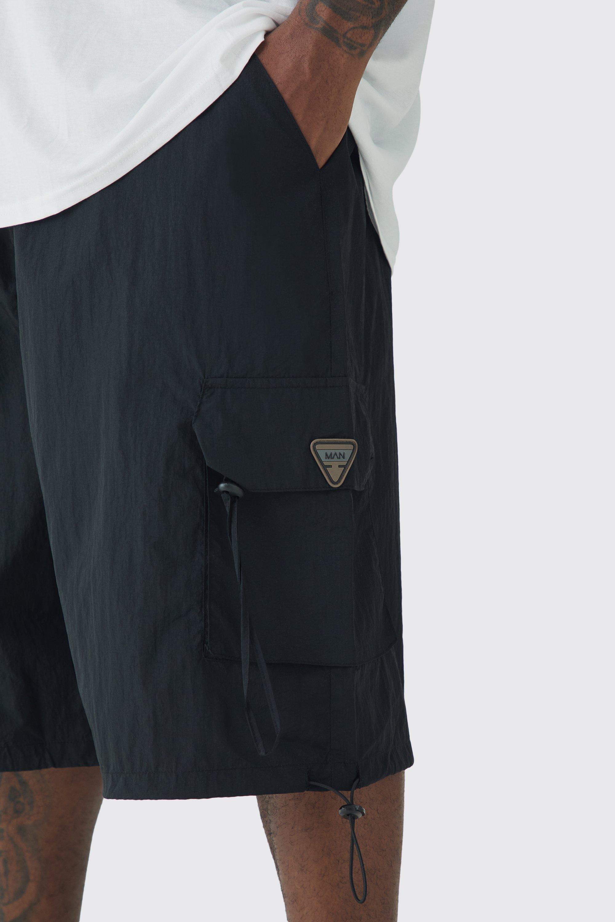 Pantaloncini cargo neri shop