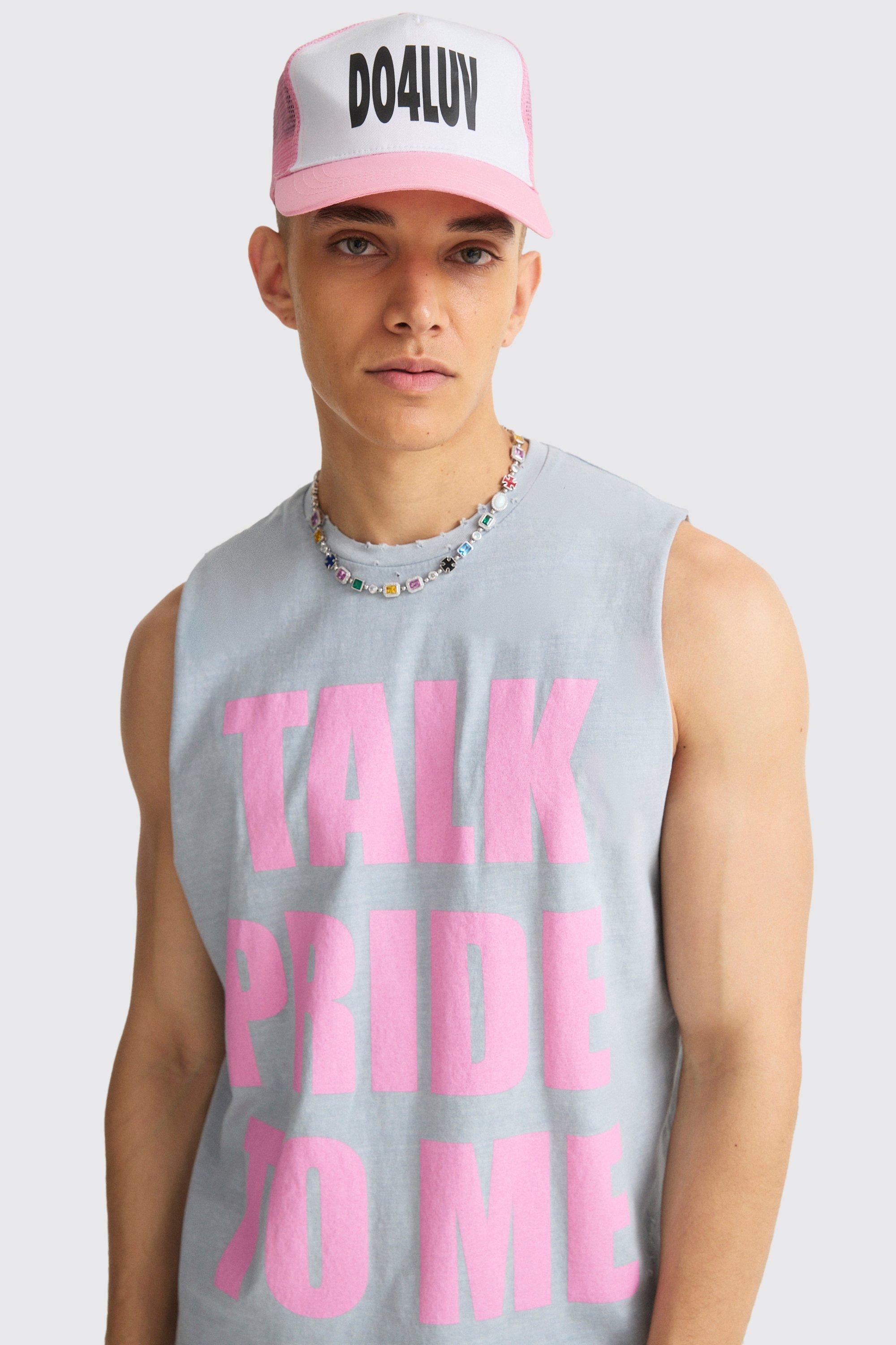 Boxy Talk Pride To Me Distressed Tank