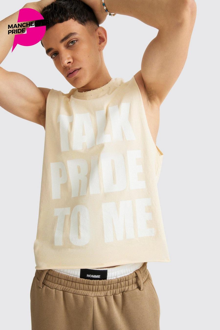 Stone Boxy Talk Pride To Me Distressed Tank image number 1