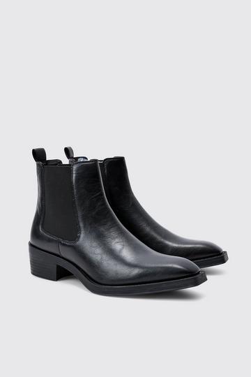 Western Style Chelsea Boots black