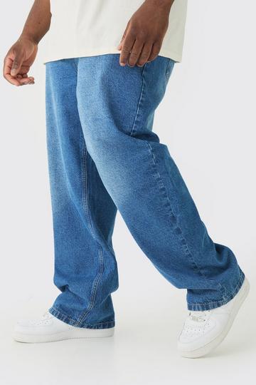 Plus Relaxed Rigid Jean mid blue