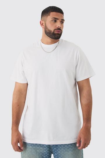 White Plus Basic Crew Neck T-shirt