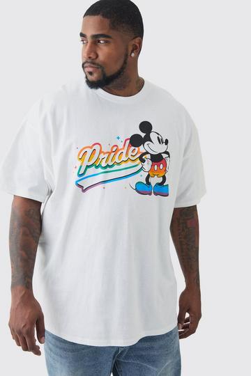 White Plus Disney Mickey Mouse Pride License Graphic T-shirt