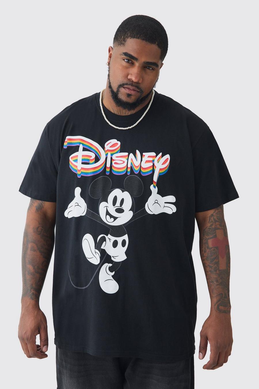 Black Plus Disney Mickey Mouse Pride License T-shirt image number 1