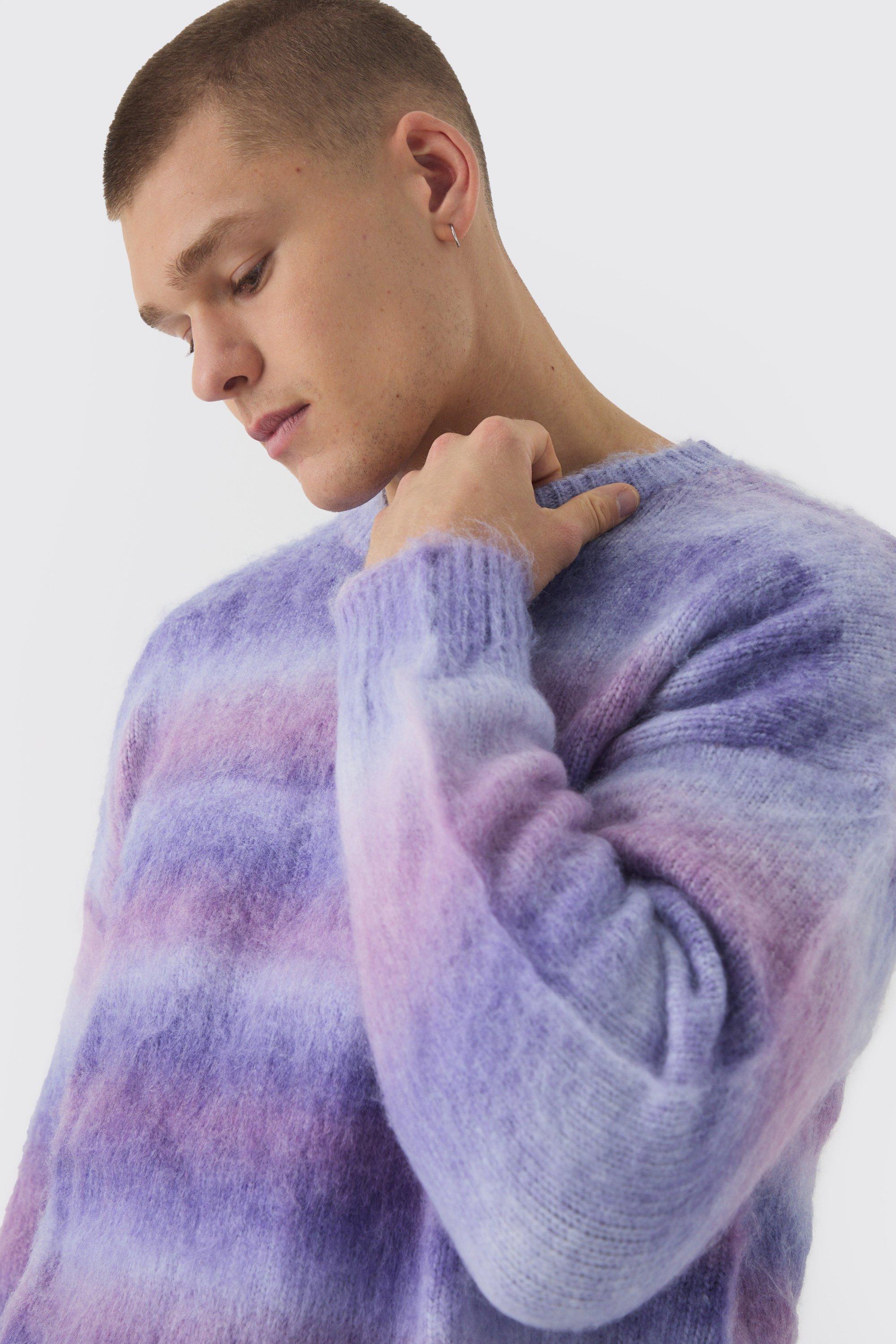 Oversized Boxy Brushed Stripe Knitted Sweater | boohoo USA
