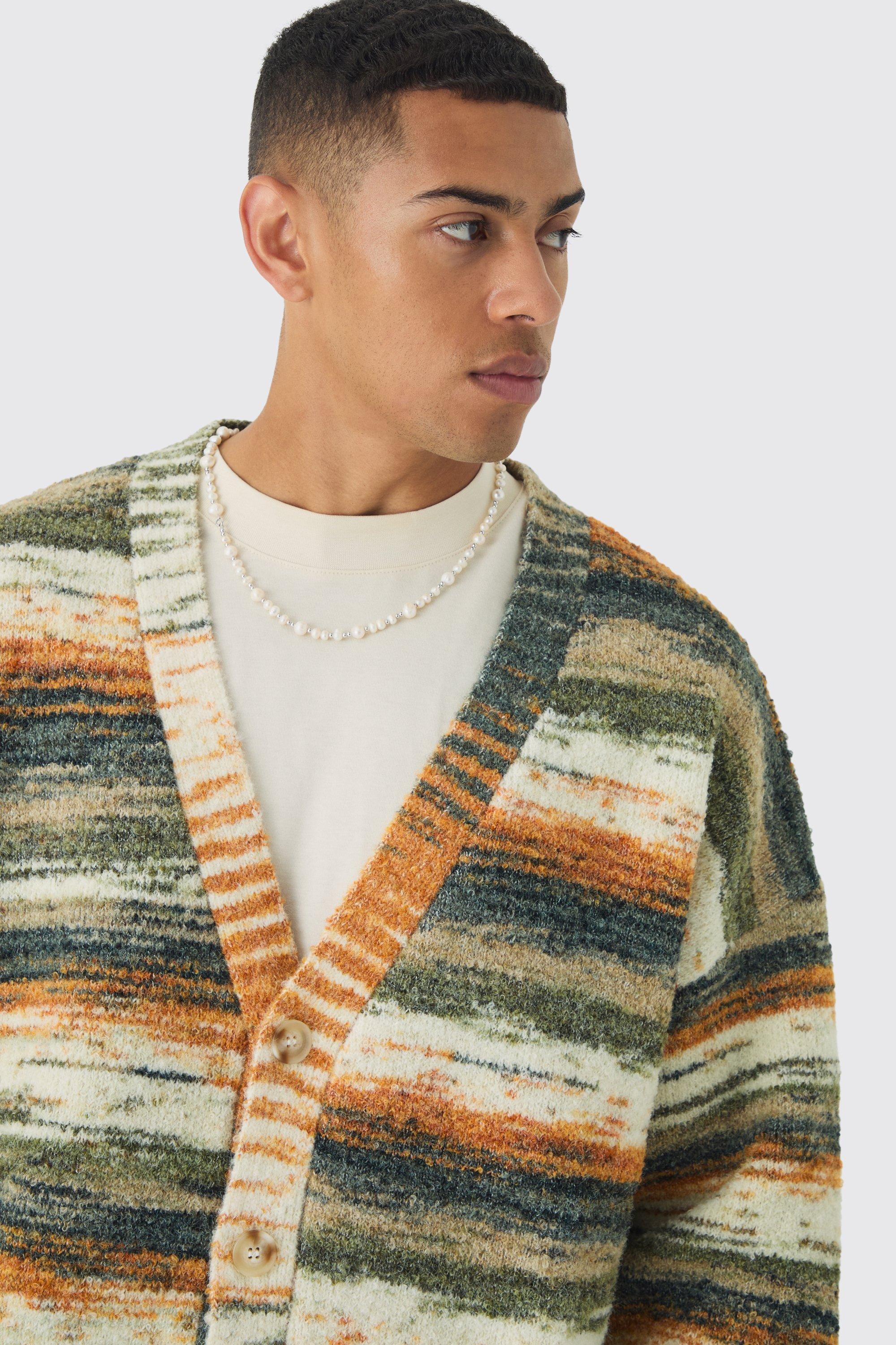 Oversized orange cardigan best sale