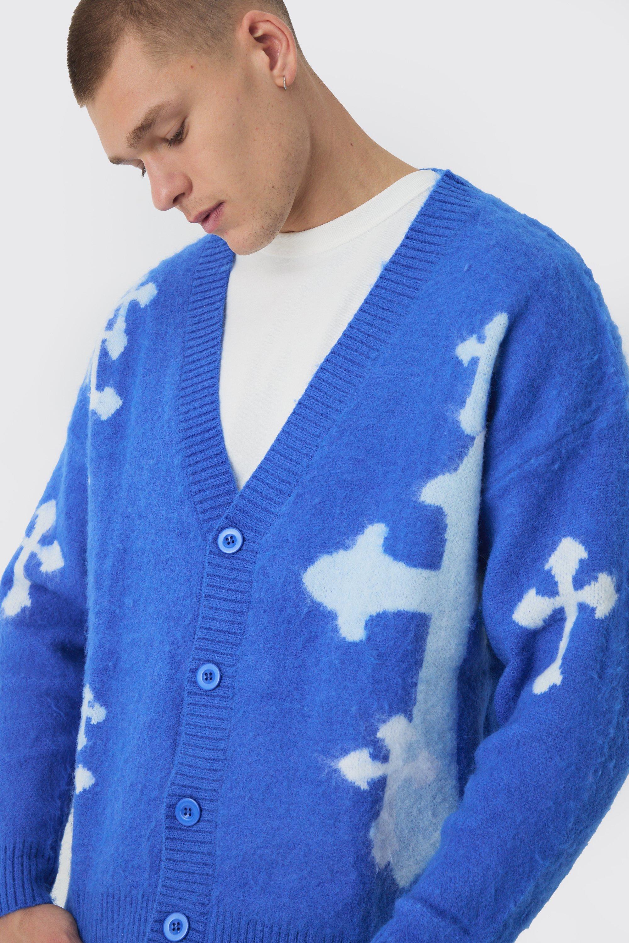 Tie dye knit cardigan hotsell