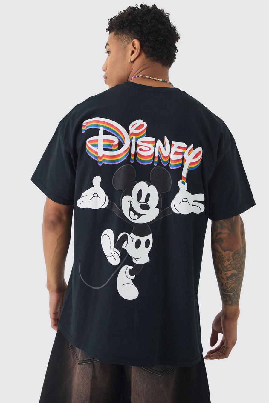 Black Oversized Disney Mickey License T-shirt image number 1