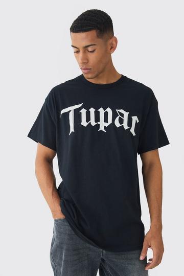 Oversized Tupac License T-shirt black