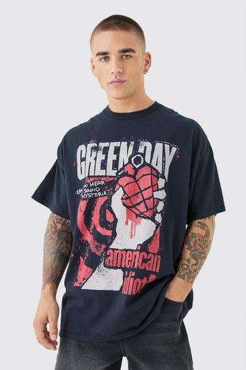 Oversized Gelicenseerd Green Day Wash T-Shirt black