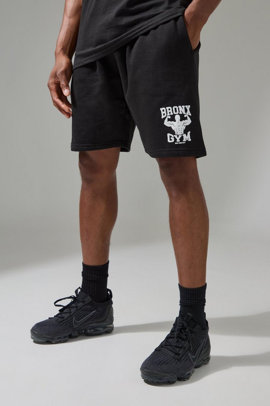 Black Man Active Loose Fit Bronx Gym Shorts image number 1