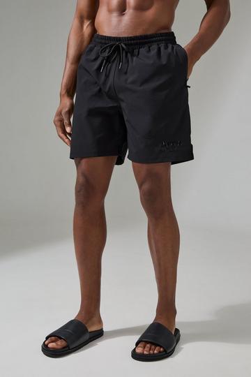 Black Active Training Dept.5inch Hybrid Regular Fit Swim Shorts