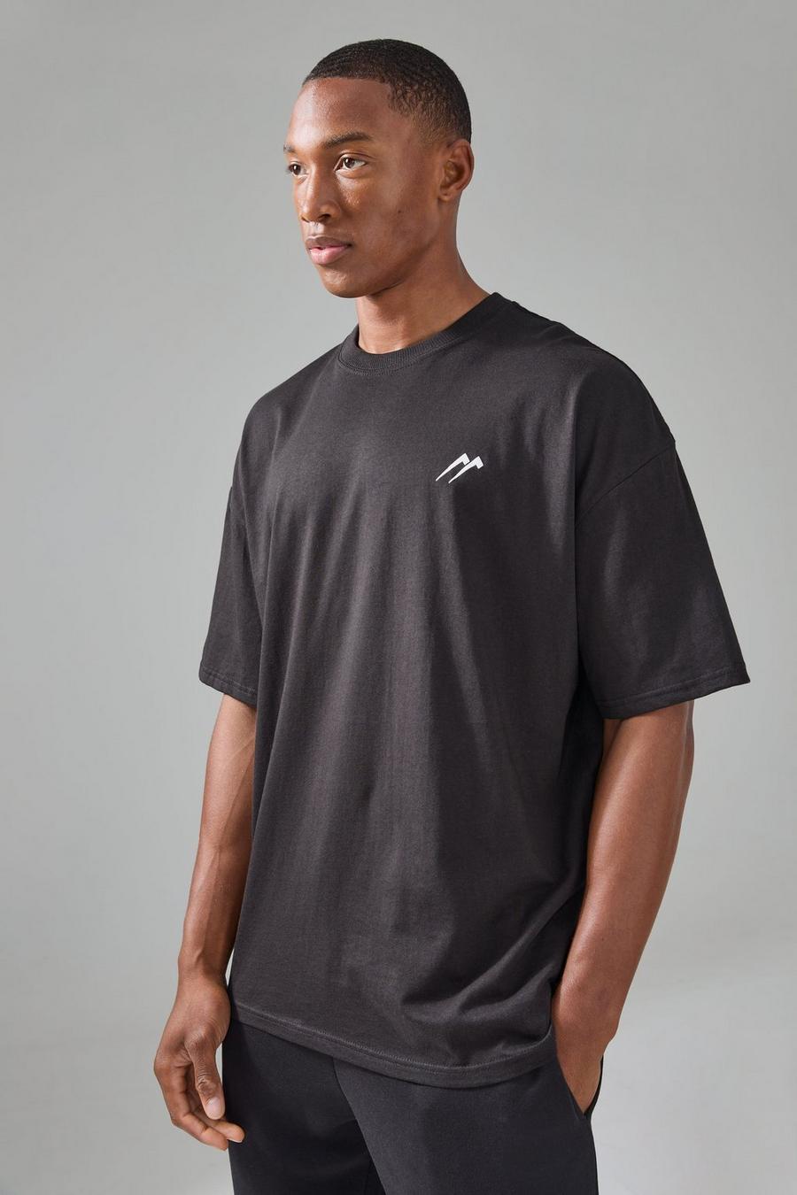 Black Man Active Oversized Branded T-shirt
