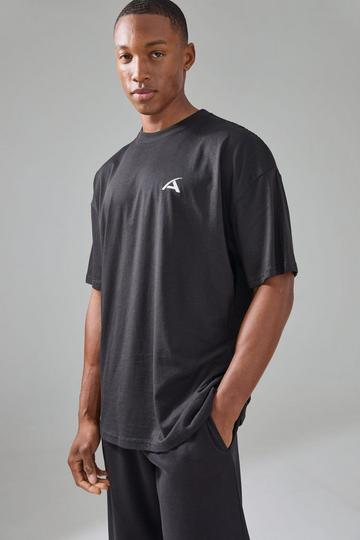 Black Man Active Oversized Branded T-shirt