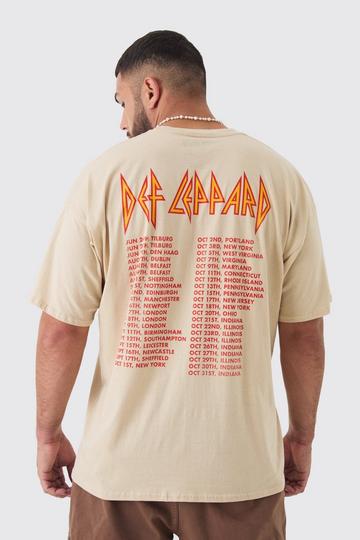 Plus Def Leppard License Tour Graphic T-shirt sand