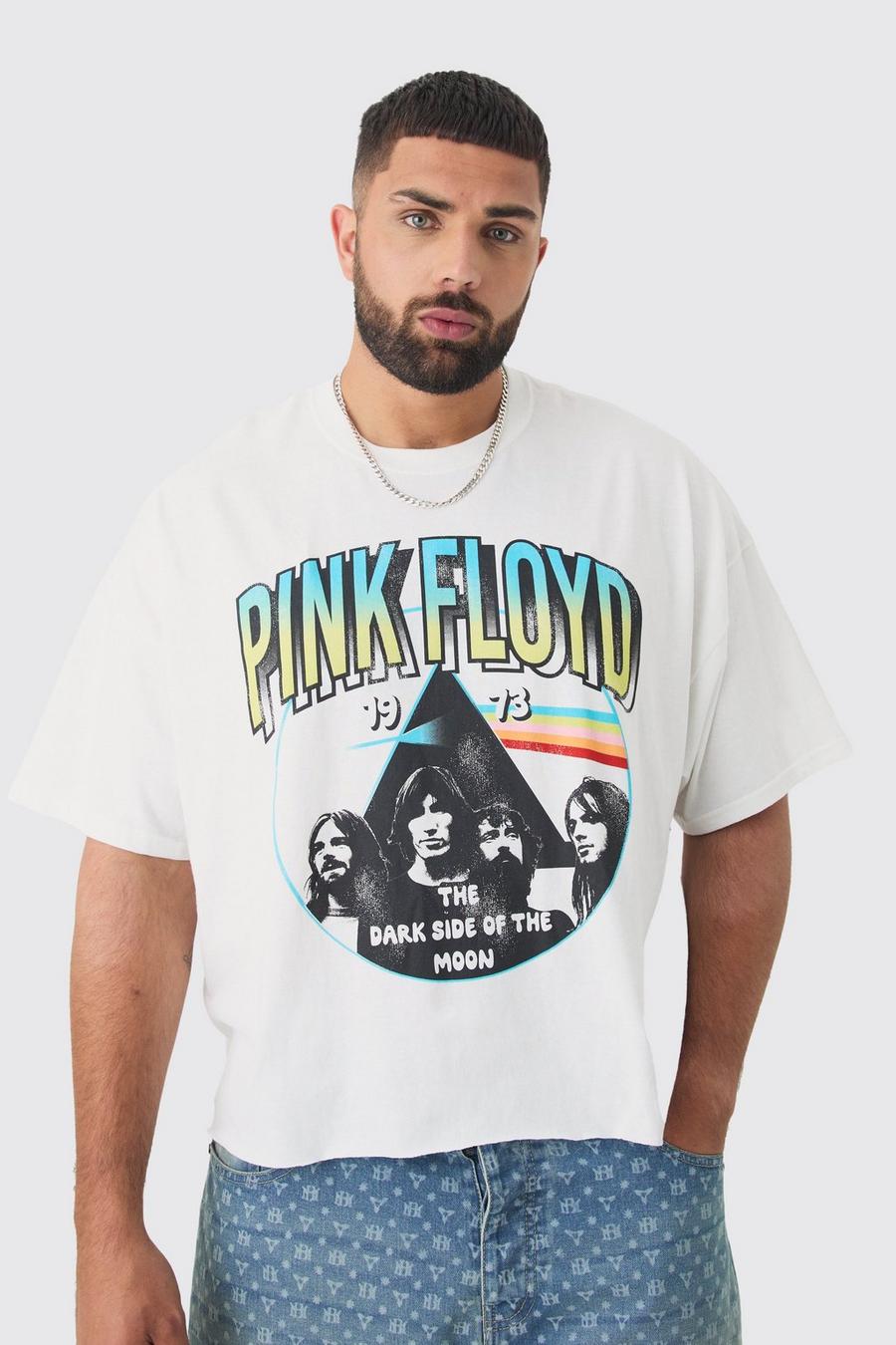 White Plus Pink Floyd License Tour Graphic T-shirt image number 1