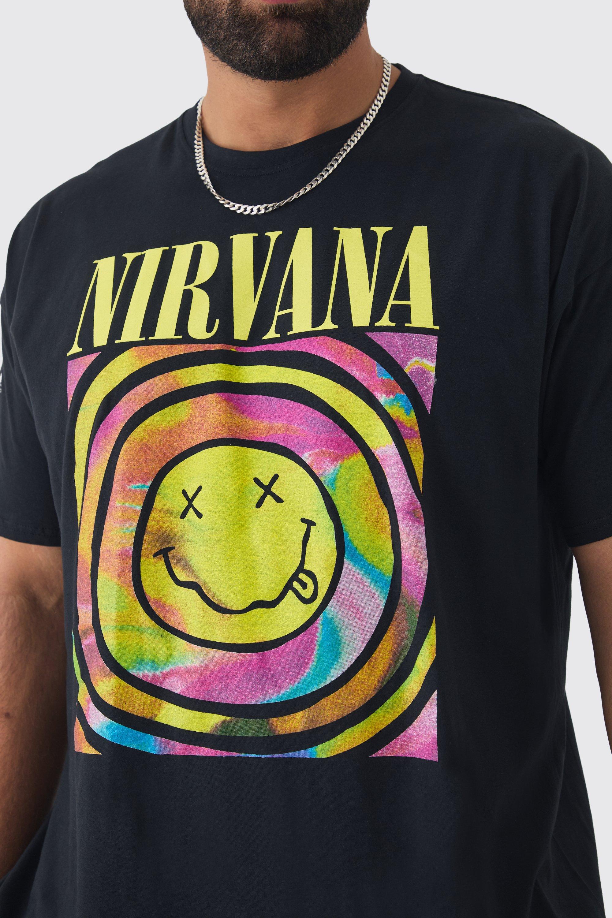 Nirvana smiley t shirt hotsell