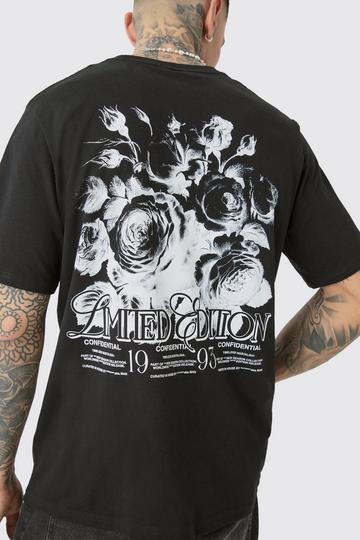 Tall Limited Edition Bloemen T-Shirt black