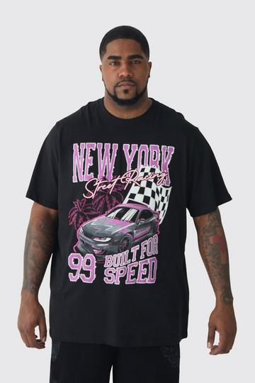 Plus New York Moto Graphic T-Shirt black