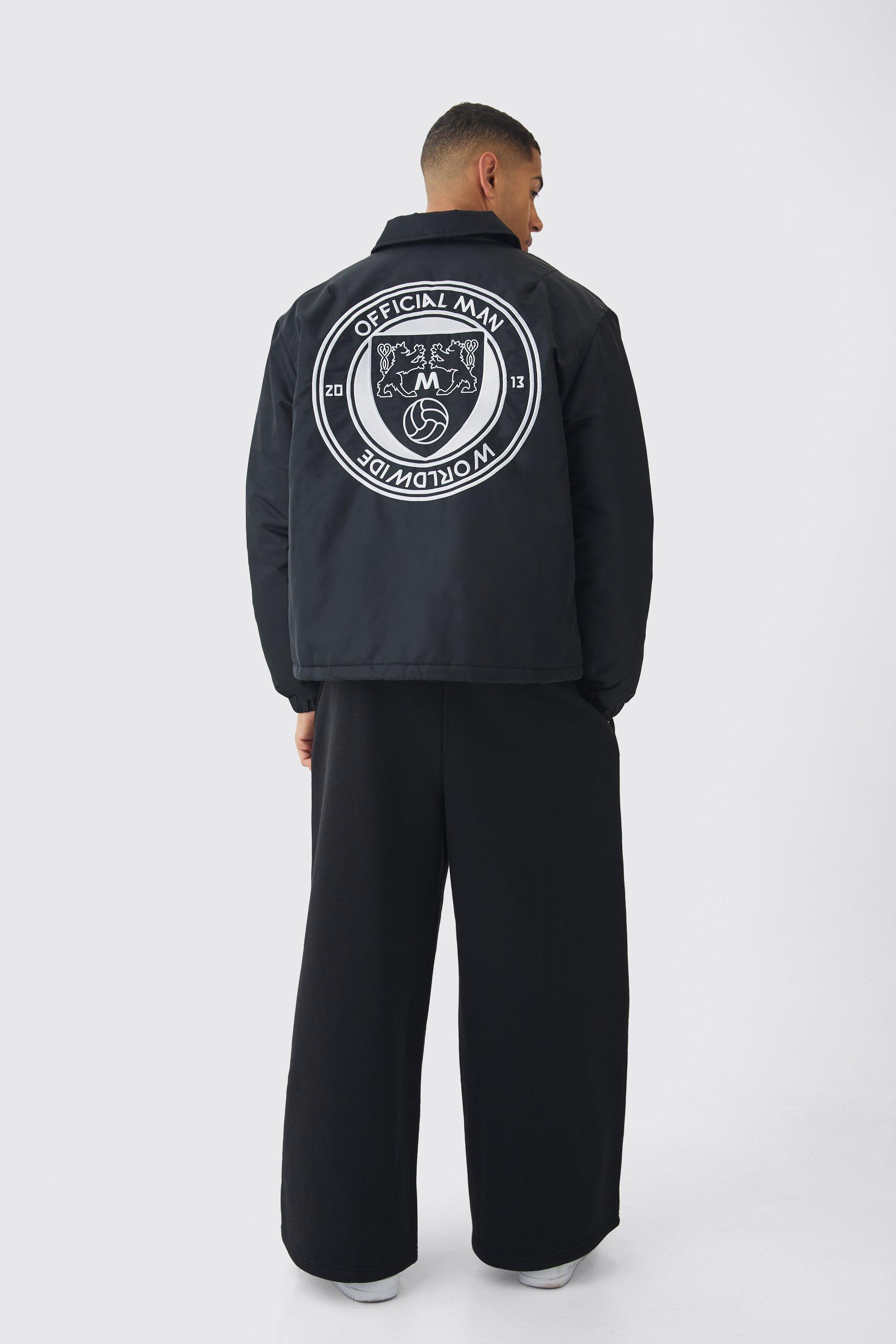 Official Man Padded Coach Jacket In Black