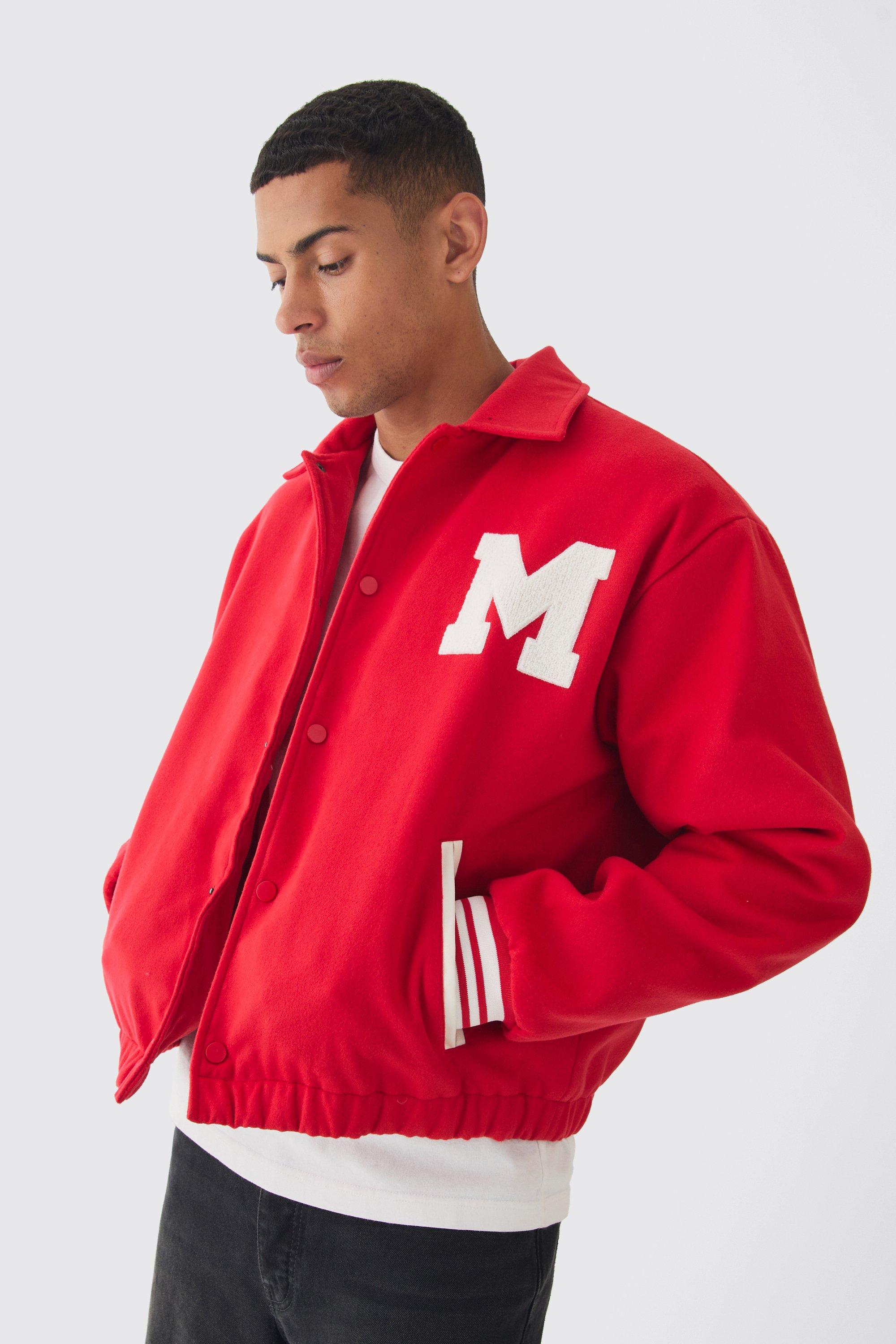 Red collared jacket hotsell