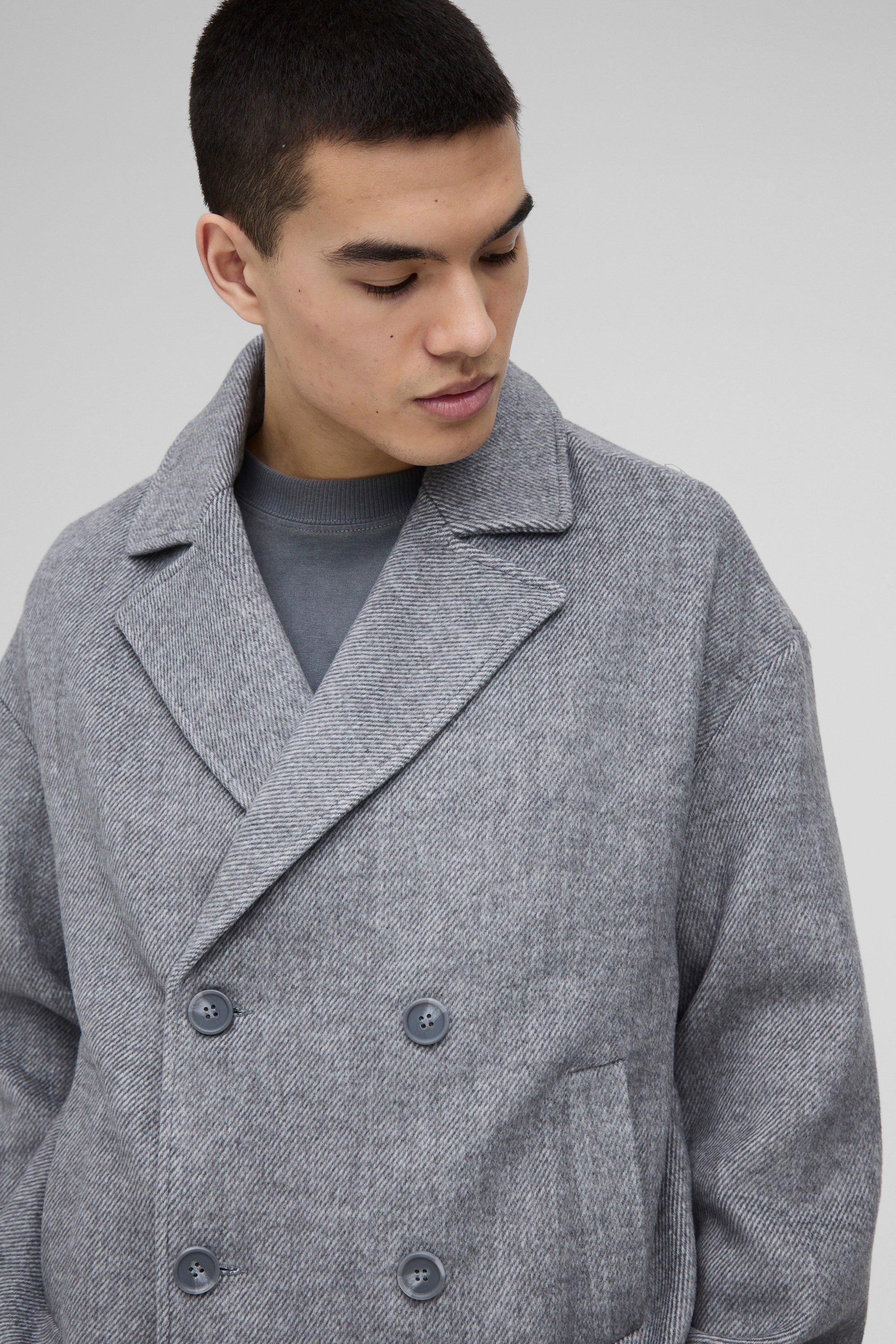 Double breasted winter long wool coat  5243