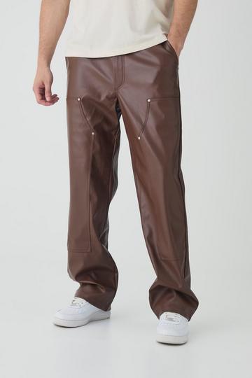 Tall Pu Relaxed Fit Carpenter Pants coffee