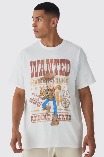 Oversized Toy Story Woody Disney License Print T-shirt white