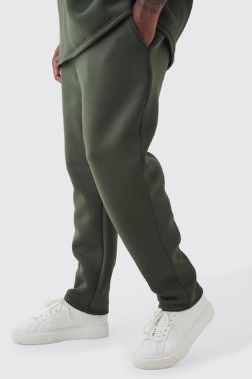 Khaki Plus Scuba Tapered Joggers