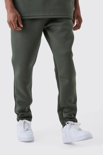 Khaki Tall Scuba Tapered Joggers