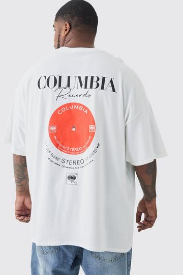 White Plus Columbia Records License T-shirt