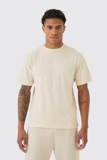 Basic T-Shirt Met Crewneck beige