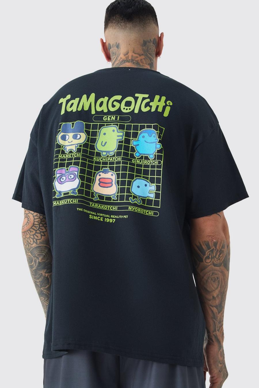 Tall Tamogotchi Printed License T-shirt In Black image number 1